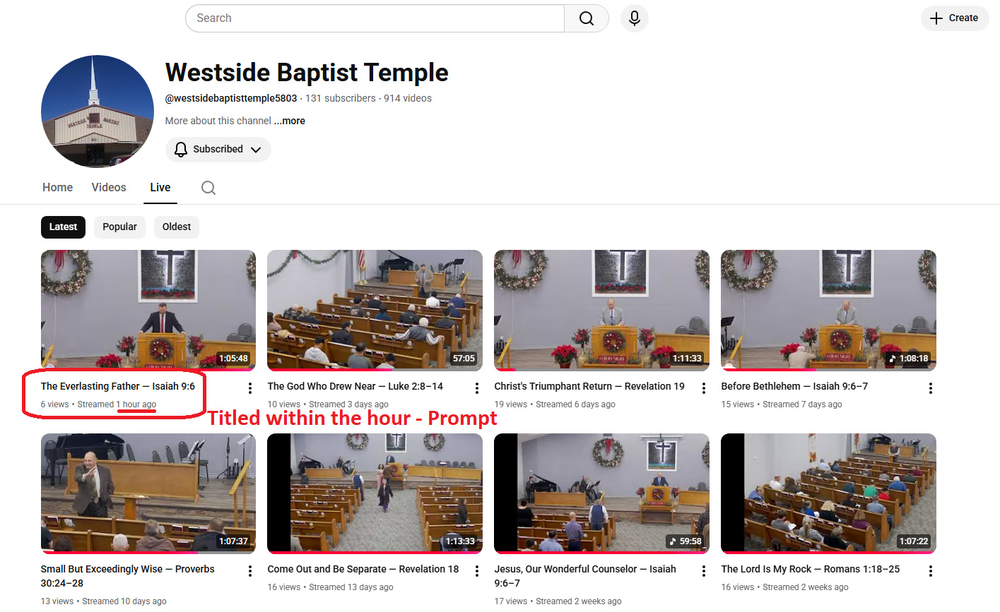 Prompt updates after preaching